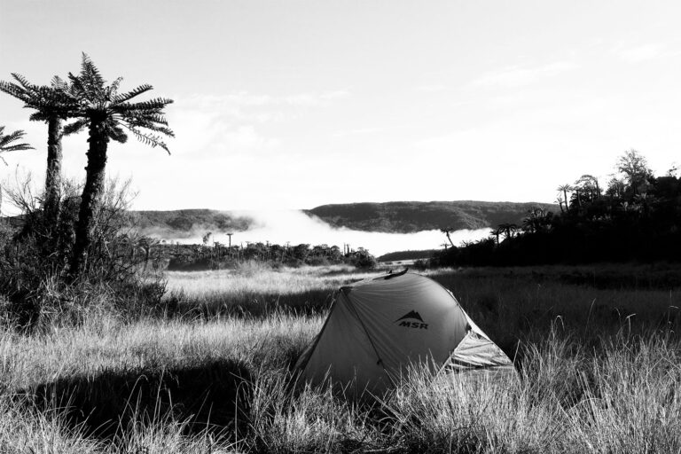 showing a tent in the highlands of Papua