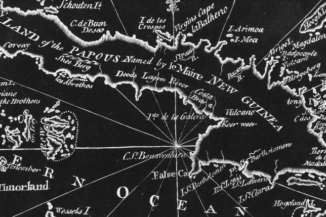 Ancienne carte de la Nouvelle-Guinée